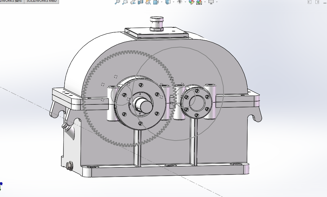 H431-同轴式二级圆柱齿轮减速器【含SW三维】F=1910N，D=290  V=0.73ms
