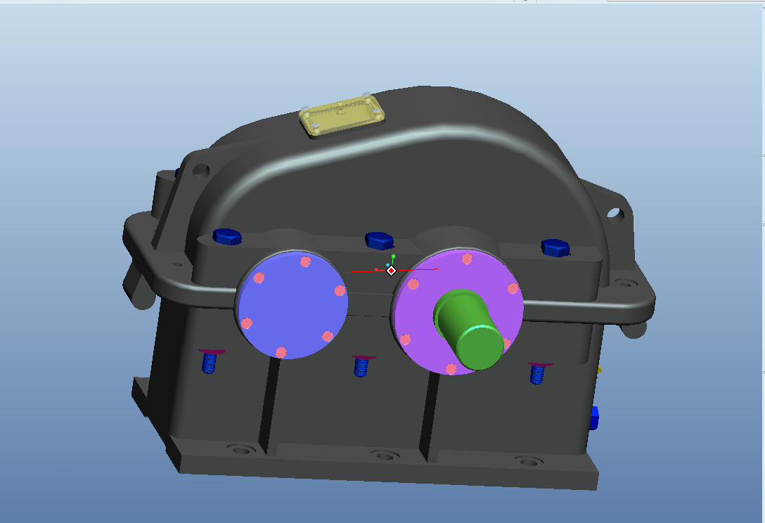 H442-一级直齿圆柱齿轮减速器【含PROE三维】.F=2925 V=1.4 D=400