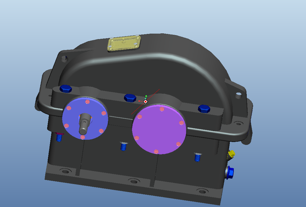H443-一级直齿圆柱齿轮减速器【含PROE三维】F=1125，V=1.6，D=260