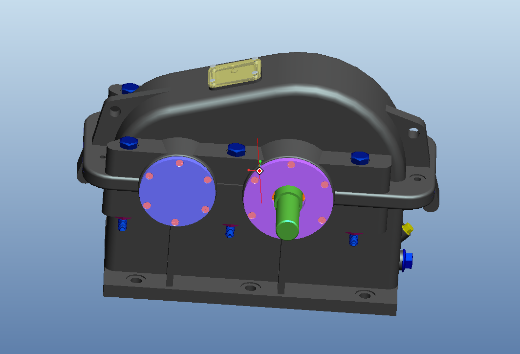 H444-一级直齿圆柱齿轮减速器【含Proe三维】F=1225，V=1.3，D=280