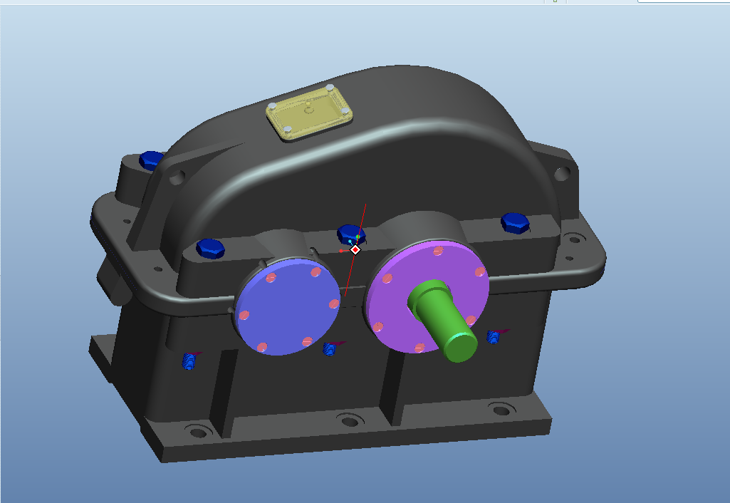 H445-一级直齿圆柱齿轮减速器【含Proe三维】F=1525，V=1.5，D=300