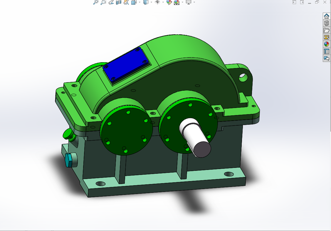 H450-一级直齿圆柱齿轮减速器【含SW三维】F=1100，V=2.0，D=500