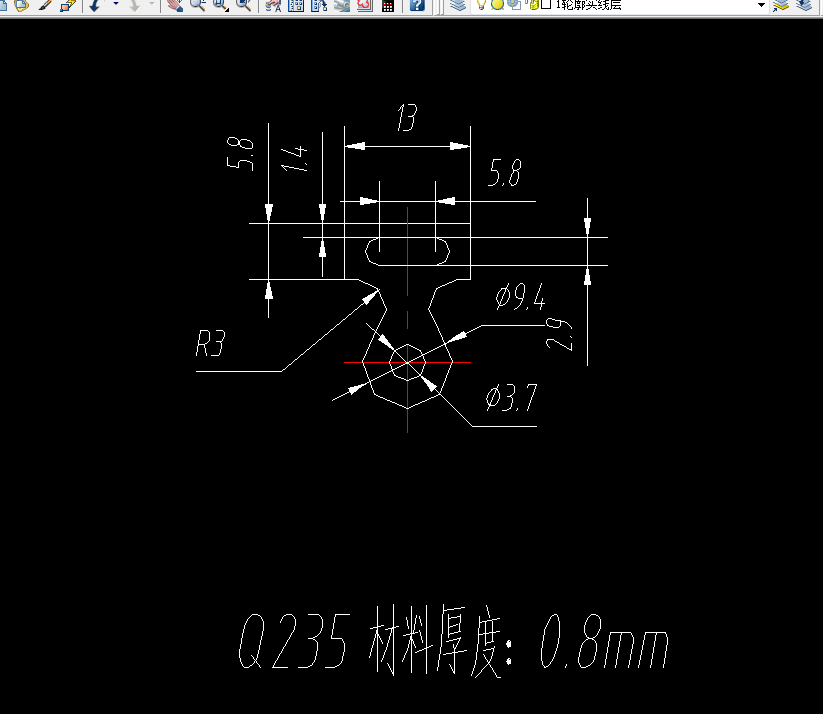 H669-小垫板冲压工艺及模具设计-长13