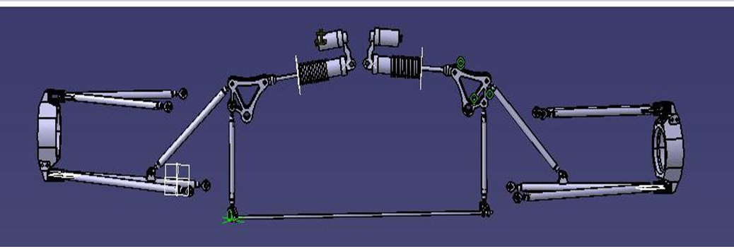 H683-FSAE电动赛车前悬架的设计与分析[含Catia三维图]