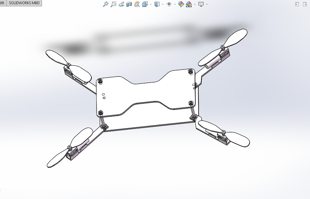 H735-便携式四轴飞行器的设计[含SW三维图]