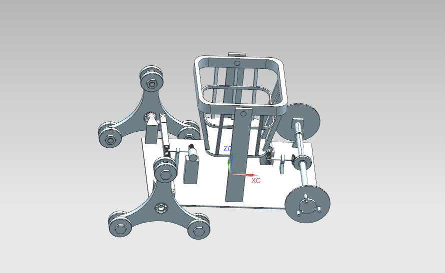 H840-自动爬楼搬运小车设计-爬楼梯机器人[含三维图]