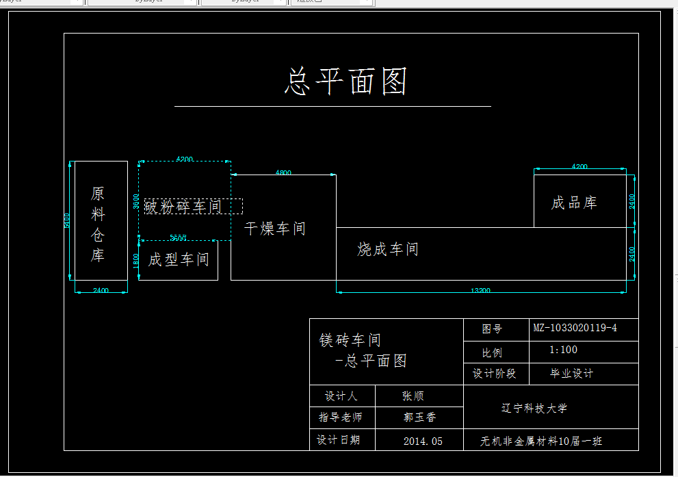 D275-年产2.6万吨镁砖生产车间设计