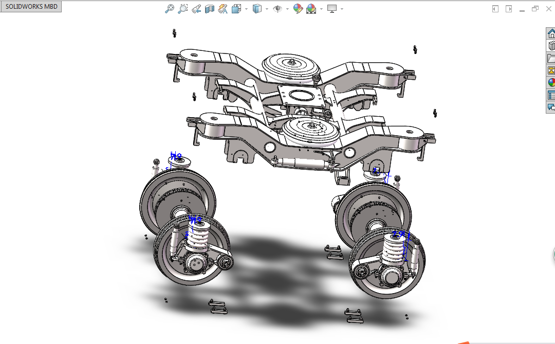 i522-客车转向架仿真设计[含SW三维图]