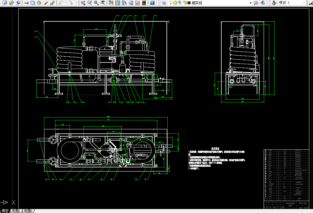 i567-7kW分体式水源热泵空调机组设计