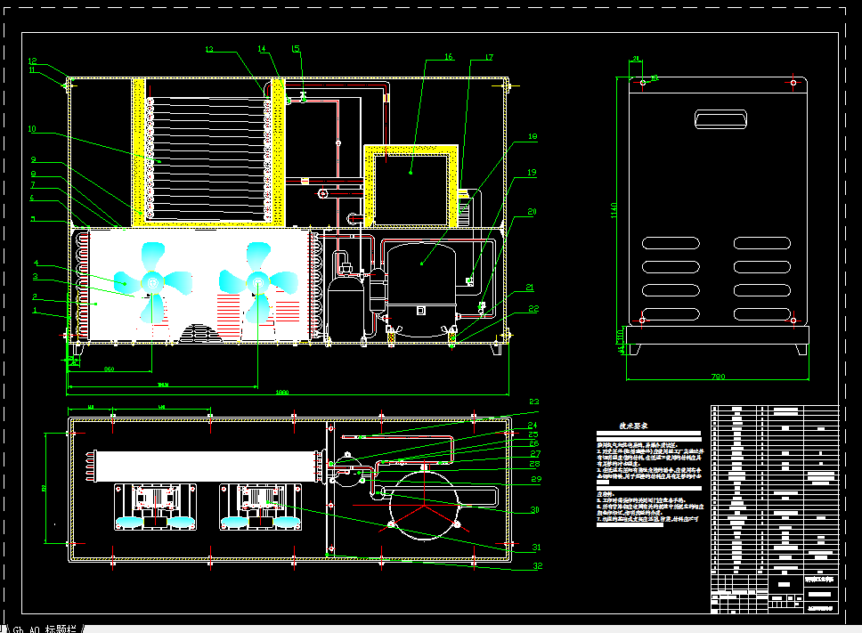i569-8KW工业用低温液体冷却器设计
