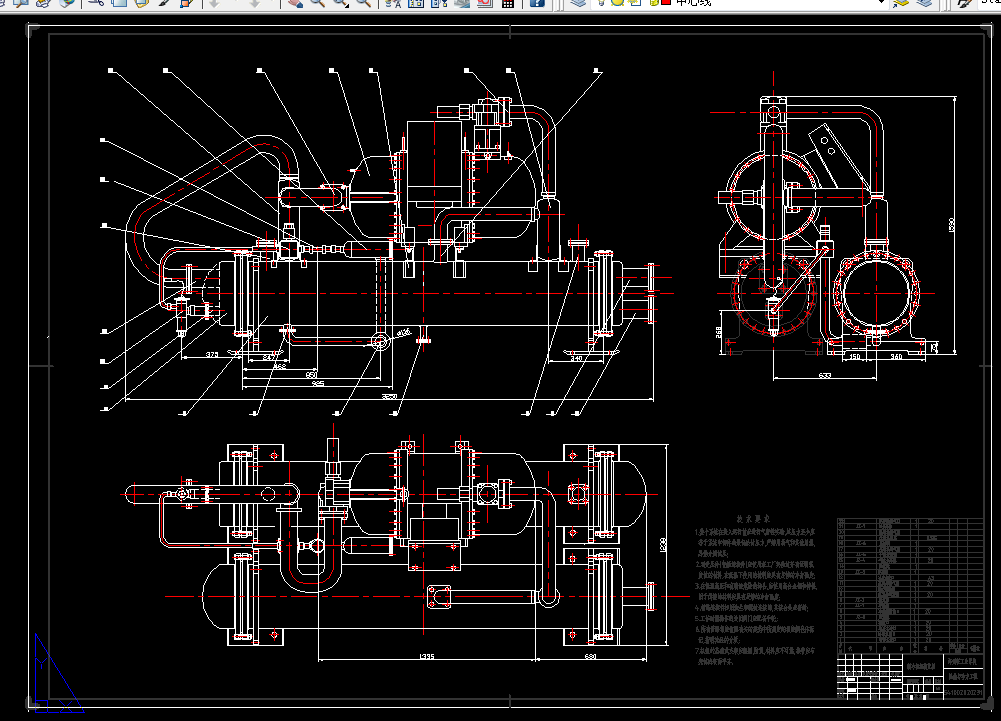 i582-300KW螺杆式水冷冷水机组设计