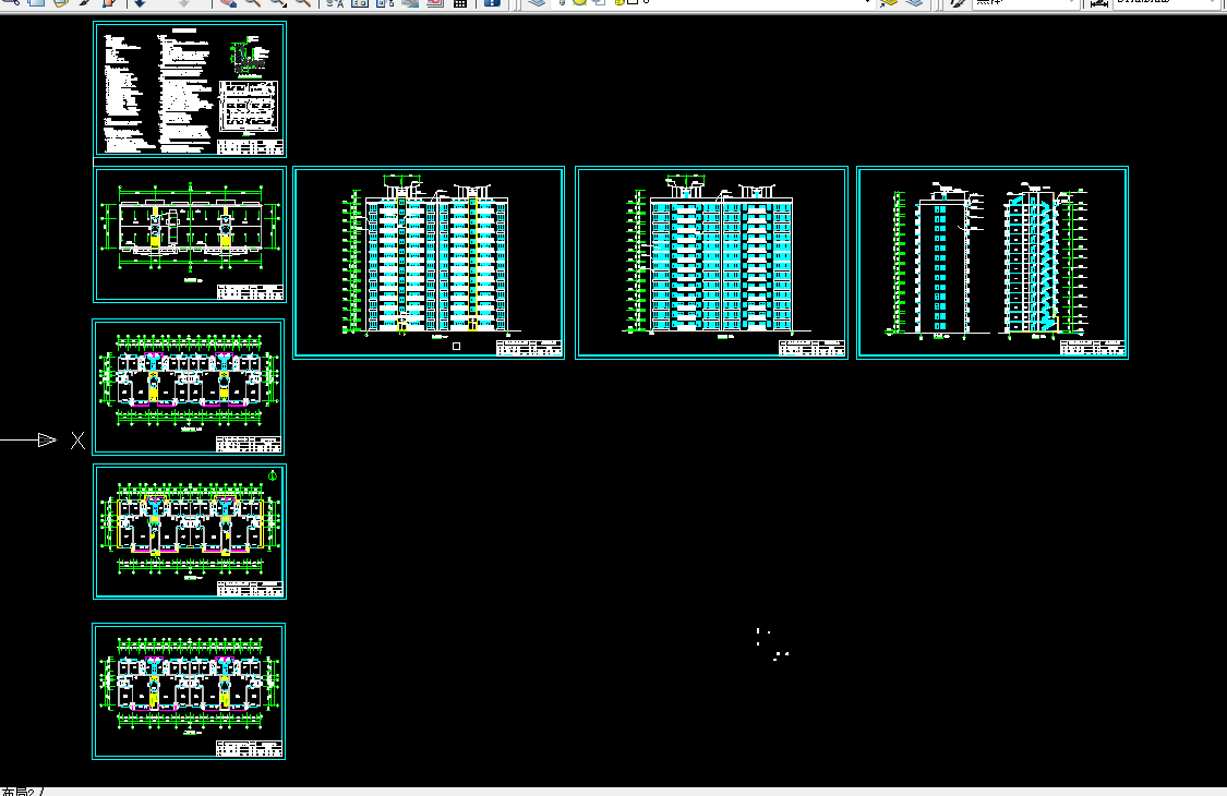 i599-嘉诚花园高层住宅楼设计-13层8100平米