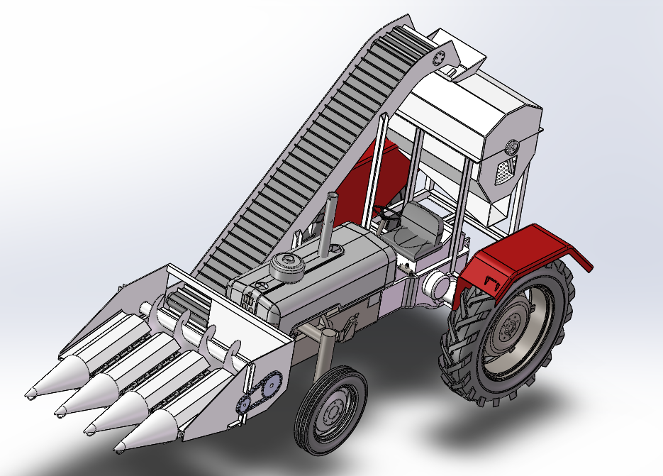 i676-玉米收获机的设计[含SW三维图]