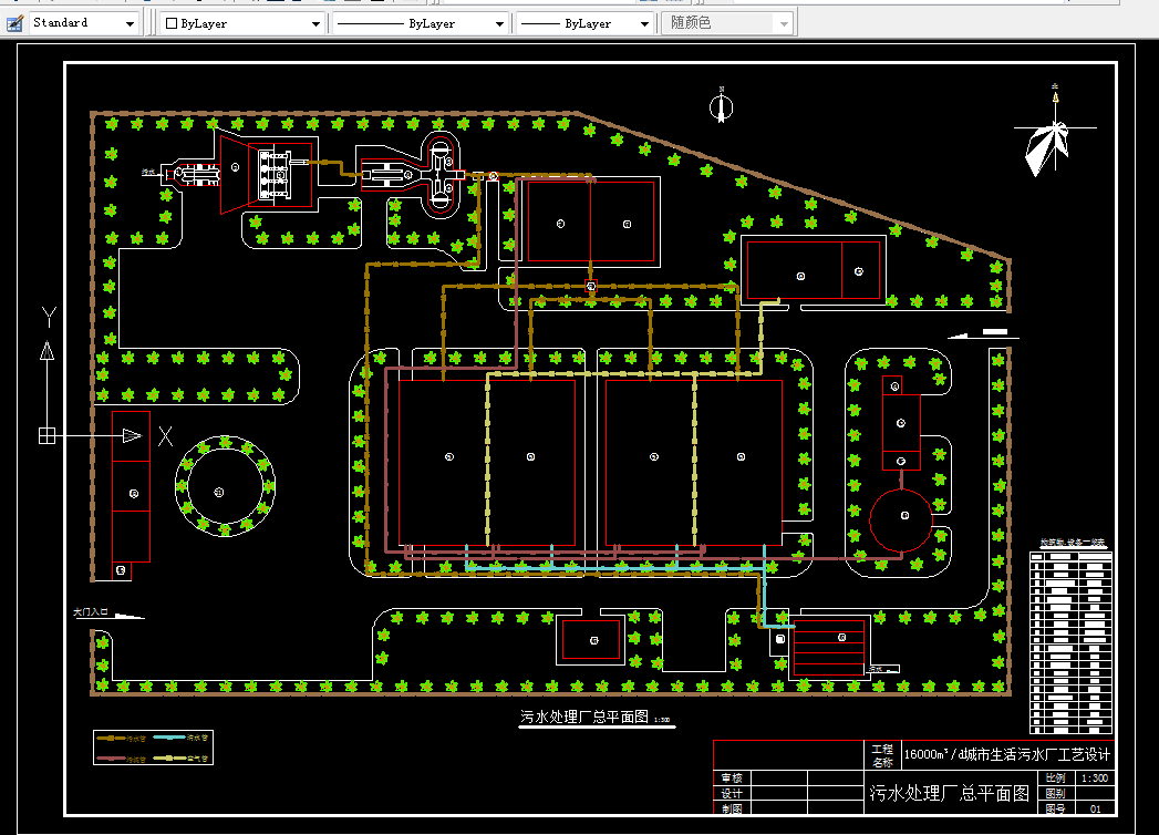 i678-16000m3d城镇污水处理厂工艺设计