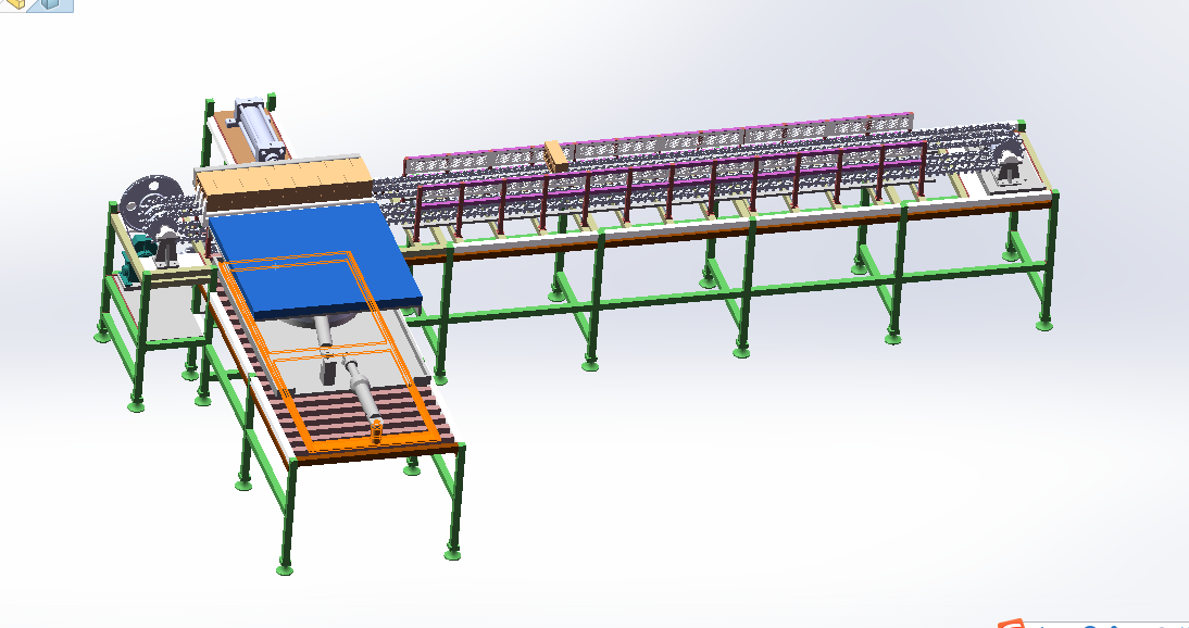 i734-空心砖成层机三维设计[含SW三维图]
