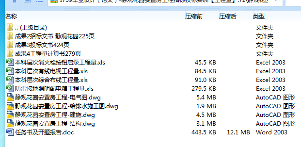 i759-静观花园安置房工程招标投标实训【工程量】
