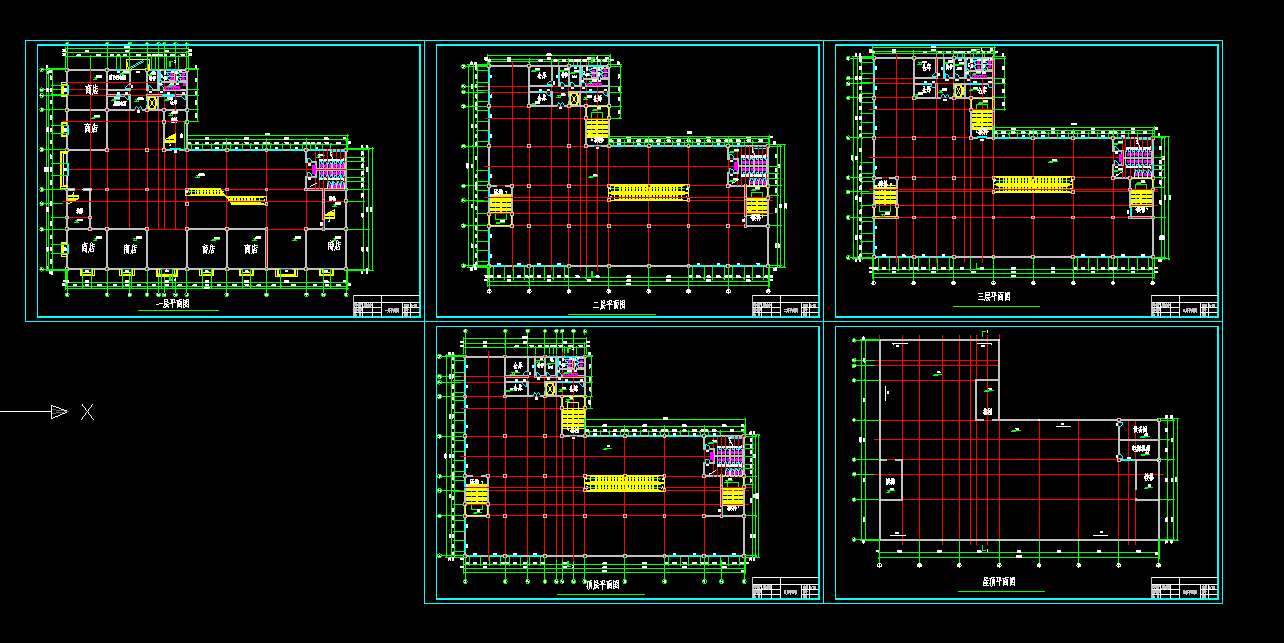 i795-济南市明珠超市设计【四层7691平米】含施工组织设计