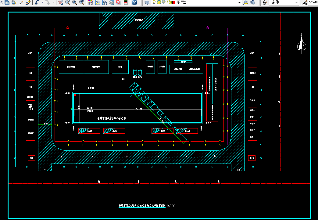 i813-长春市明星培训中心办公楼结构、施工设计-7层，5113平米