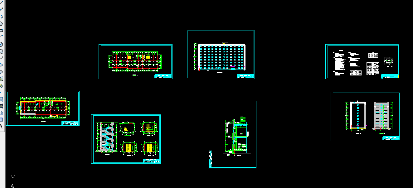 i816-吉林市国邦大厦建筑、结构、施工设计-9层10592平米钢框架