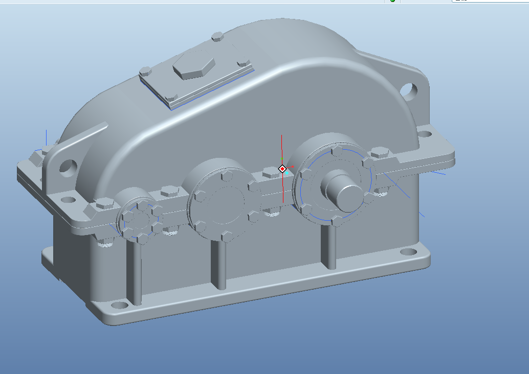 i929-基于ProE的二级圆柱齿轮减速器实体设计【含proe三维动画】D450，V=0.28，F12000