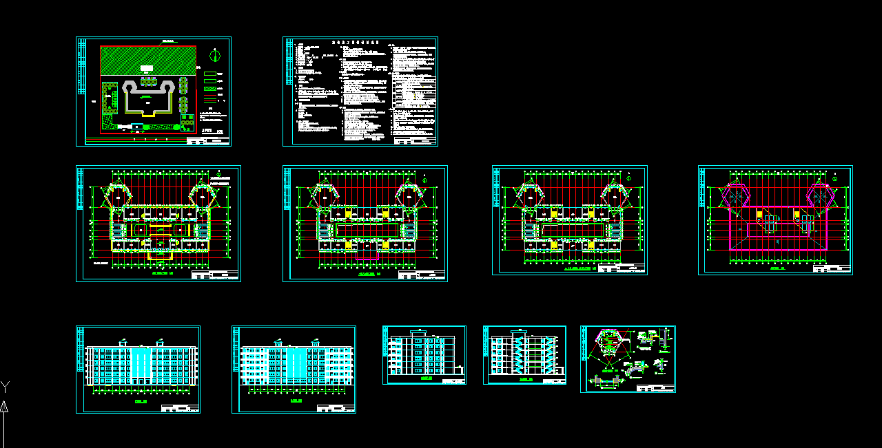 i939-大学六层教学楼设计-5000平米
