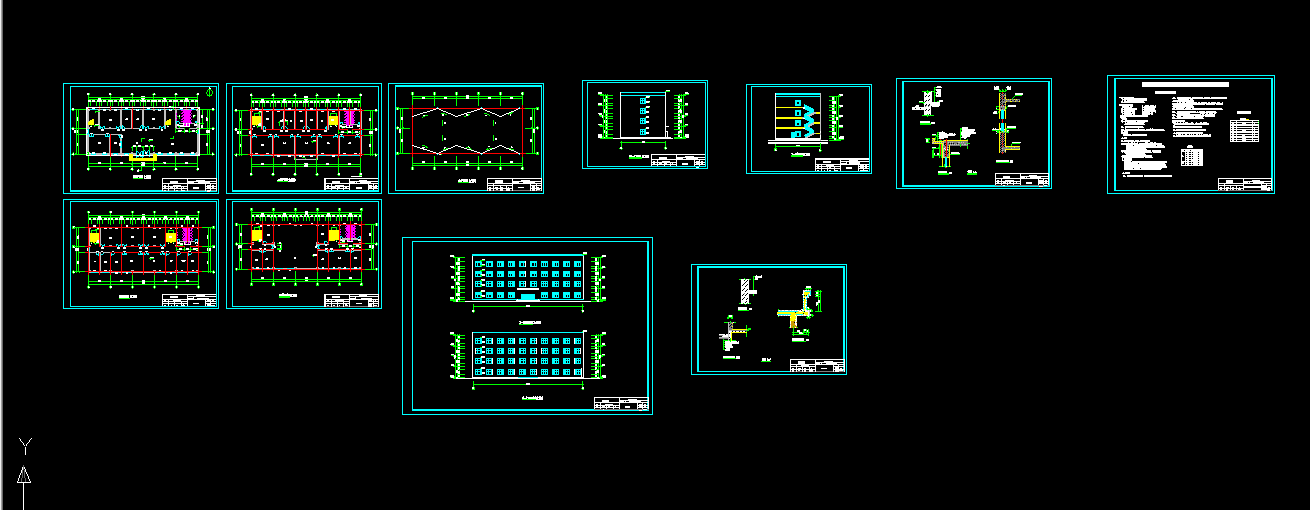 i956-四层框架办公楼设计-3000平米