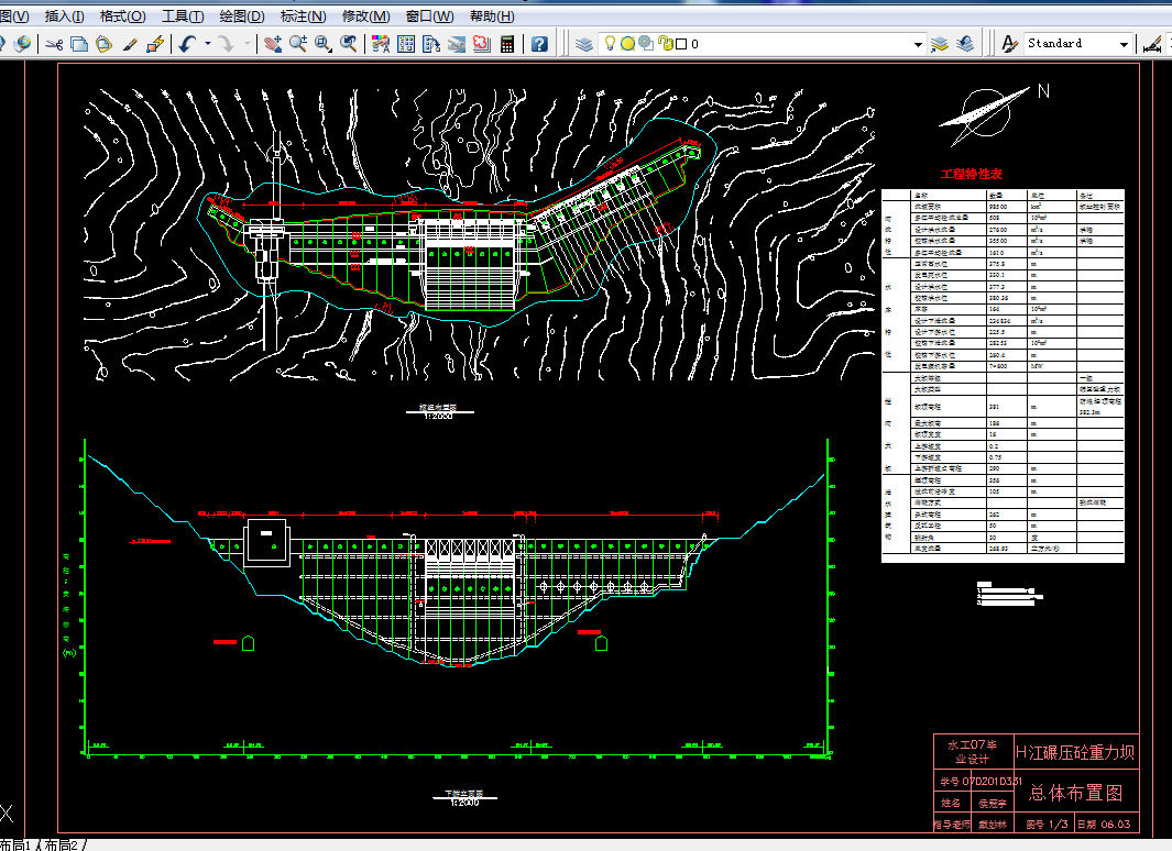 J426-H江碾压混凝土重力坝设计