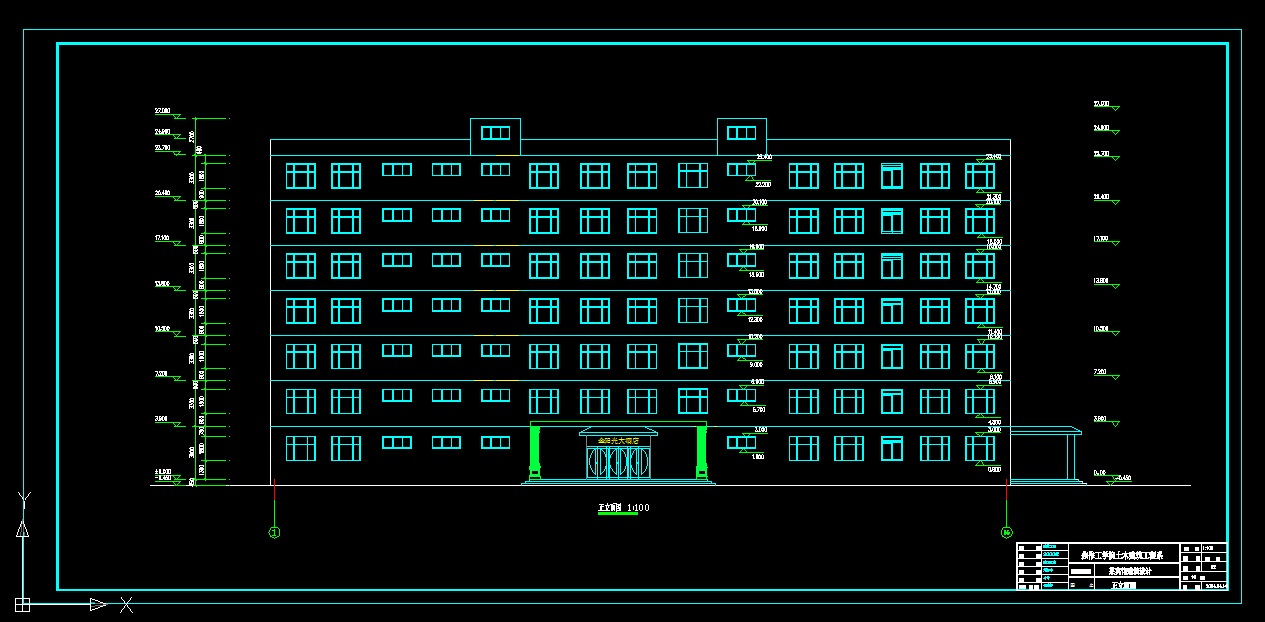 J486-某七层旅馆设计-局部8层，6500平面