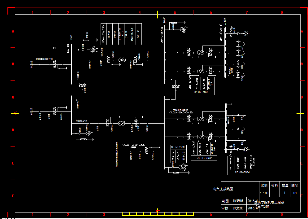 J528-江北机械厂变电所电气部分设计