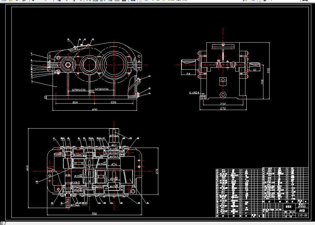 J597-两级圆柱齿轮减速器T=700,V=0.8,D=360
