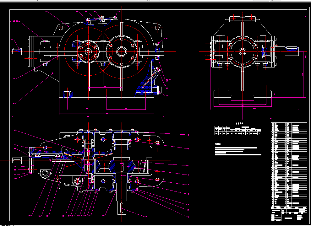 J618-用于链式运输机的圆锥-圆柱二级齿轮减速器F=4200,V=0.26