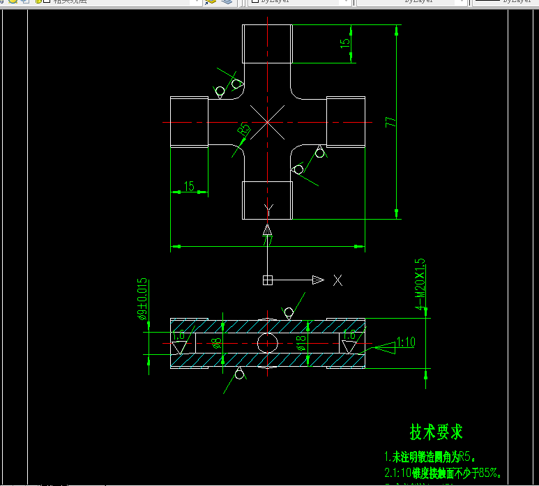 C659-十字接头的加工工艺及车M20螺纹夹具设计