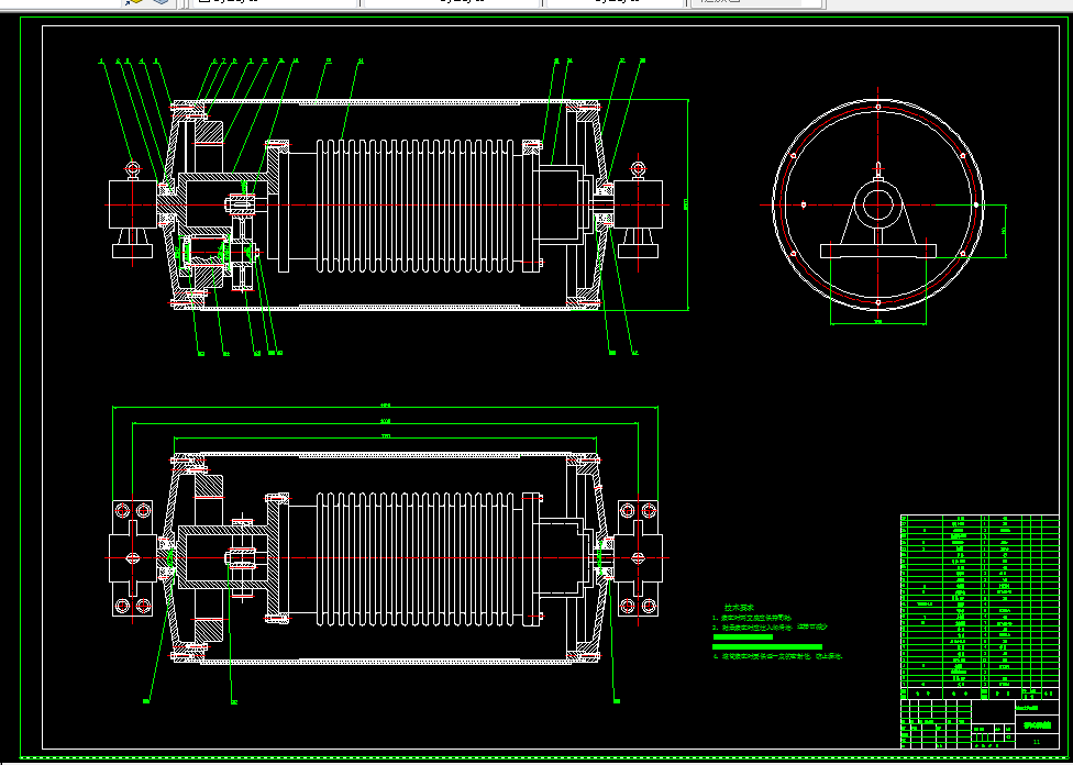 D342-油冷式电动滚筒设计