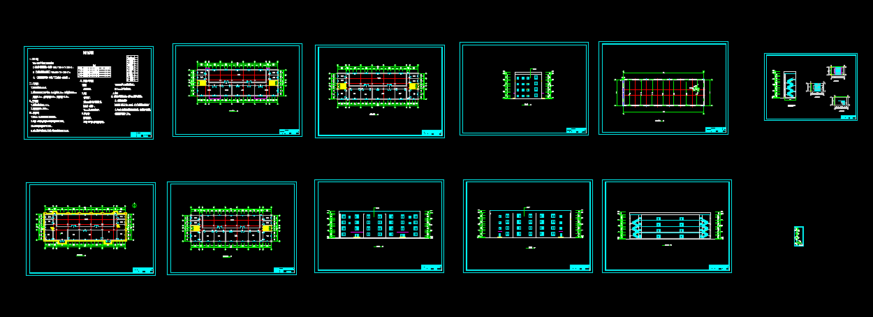 J695-长春蓄达办公楼土建设计-4层，3528平米