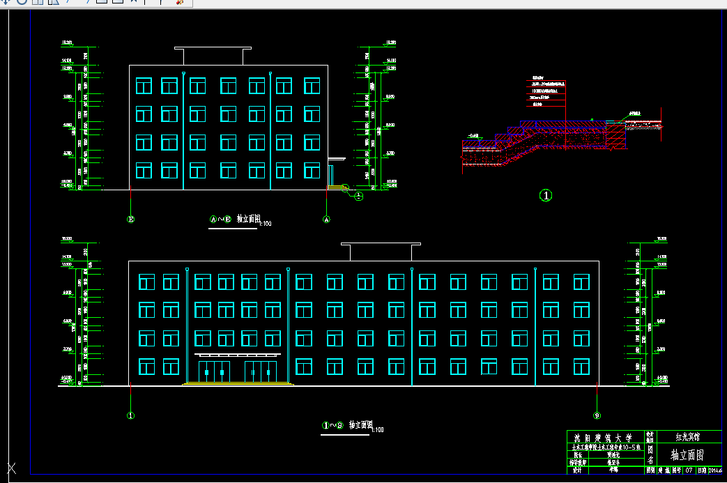 J929-沈阳红光宾馆设计【带施工组织】4层，4250平米