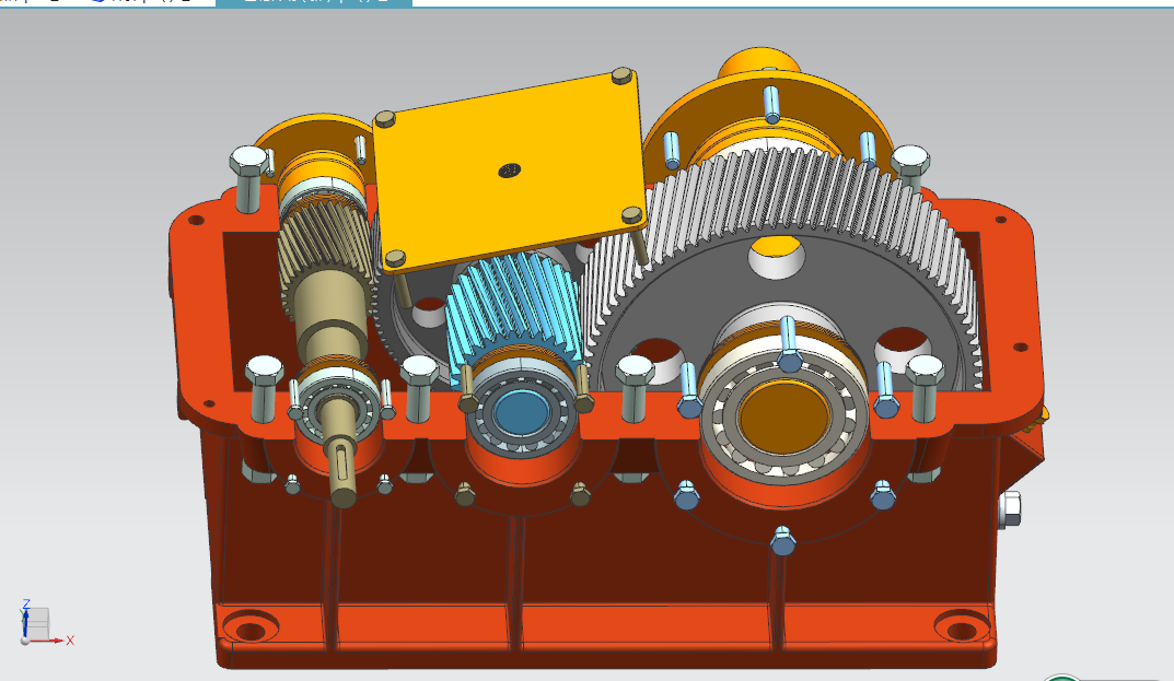 J944-带式运输机传动装置二级圆柱齿轮减速器【含UG三维图】F=4200V=0.55D=400