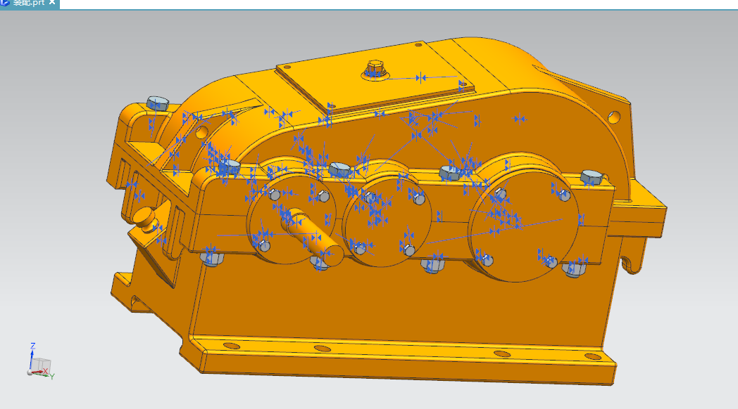 J957-带式运输机传动装置两级同轴式圆柱齿轮减速器【含UG三维】F=5000V=0.52D=400