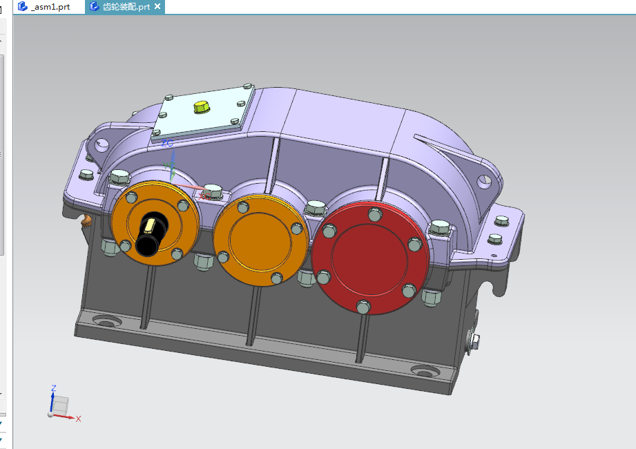 J963-二级圆柱齿轮减速器设计【含UG三维】F=4200，V=0.55