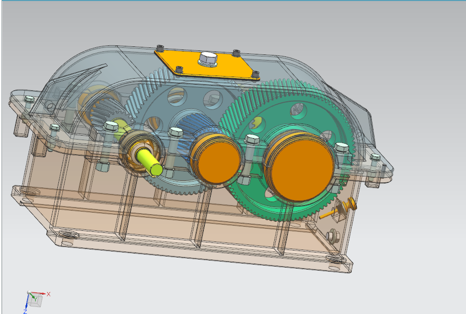 J966-展开式二级斜齿圆柱齿轮减速器【含UG三维】F=4000V=0.56D=800