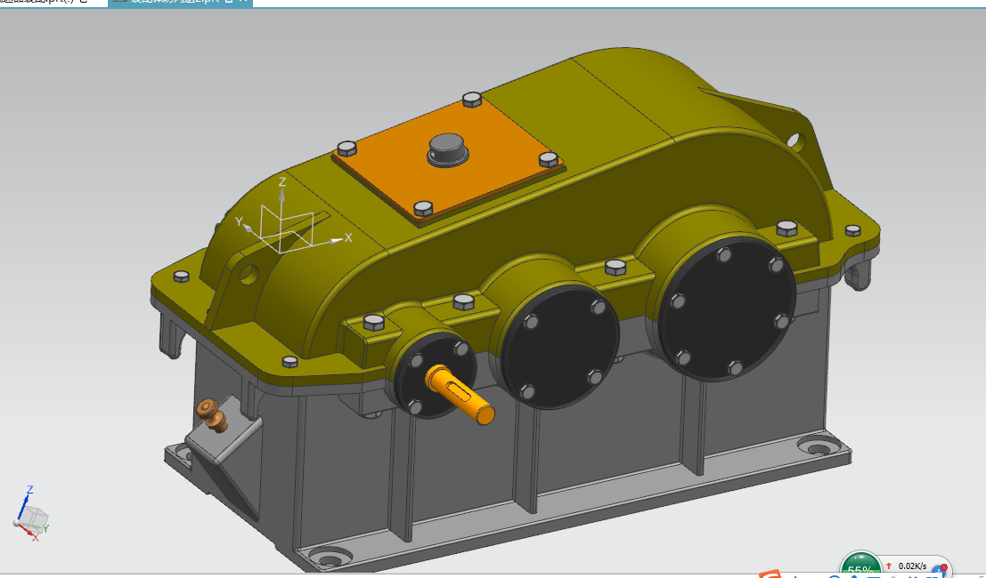 J967-展开式二级圆柱斜齿轮减速器【含UG三维】F=4500V=0.54D=400