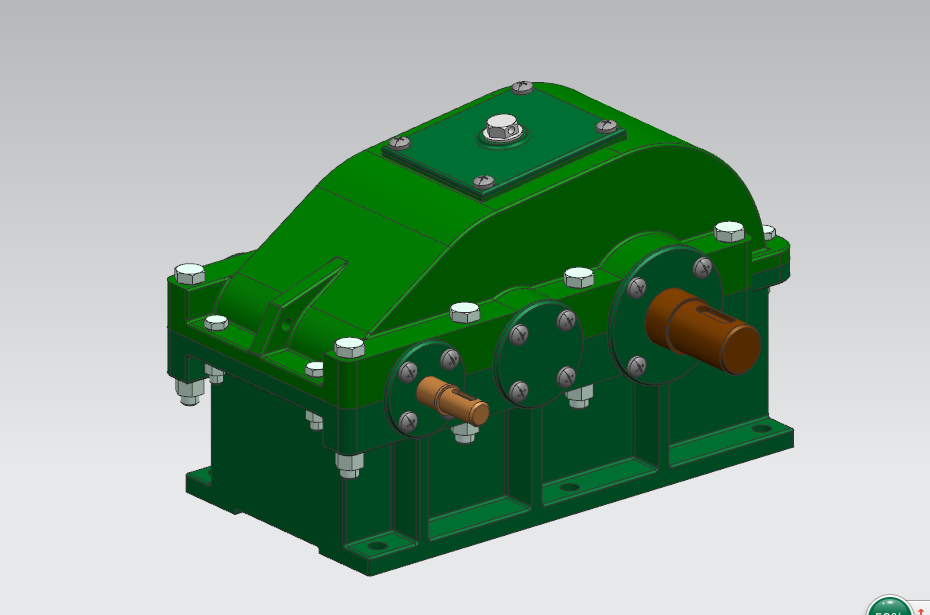 J968-展开式双级斜齿圆柱齿轮减速器【含UG三维】F=5200V=0.52D=400