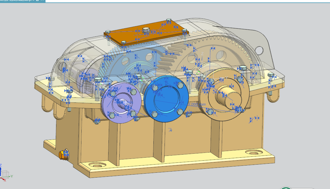 J969-展开式双级斜齿圆柱齿轮减速器【含UG三维】F=5000V=0.5D=800