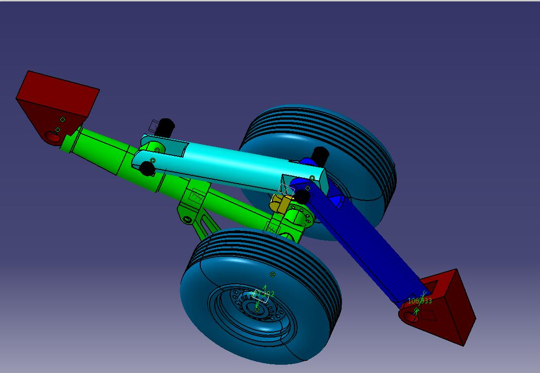 K240-飞机起落架的结构设计与仿真[含三维图]