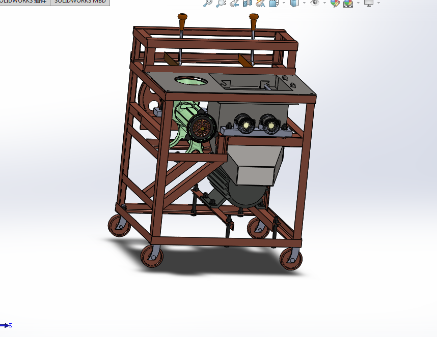 K243-多功能绞肉机的设计【切肉绞肉机一体】[含SW三维图]