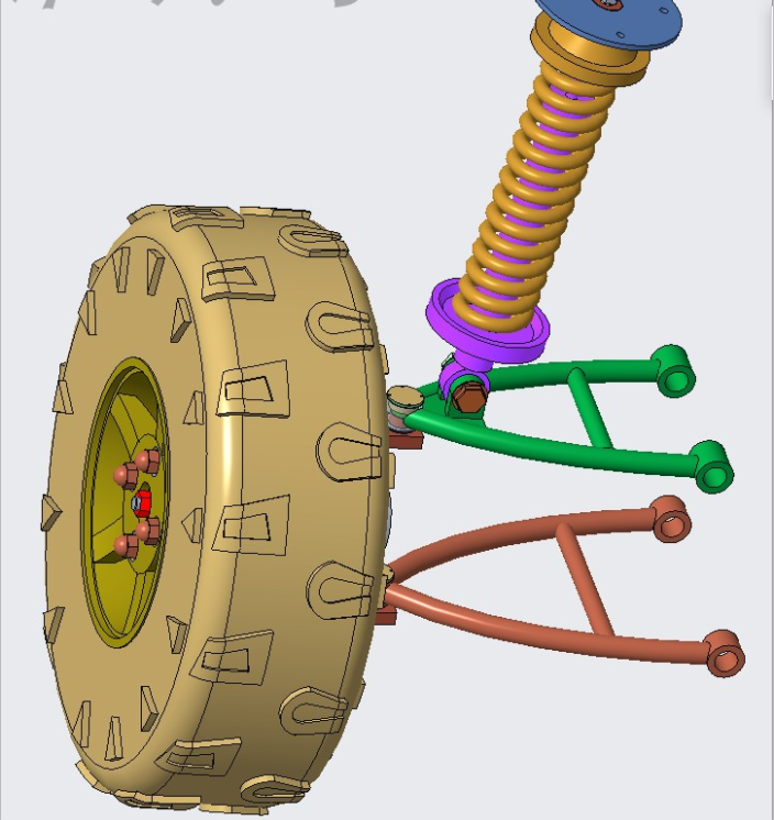 K254-全地形车双横臂独立悬架设计及运动仿真优化【含Creo4.0三维】adams仿真
