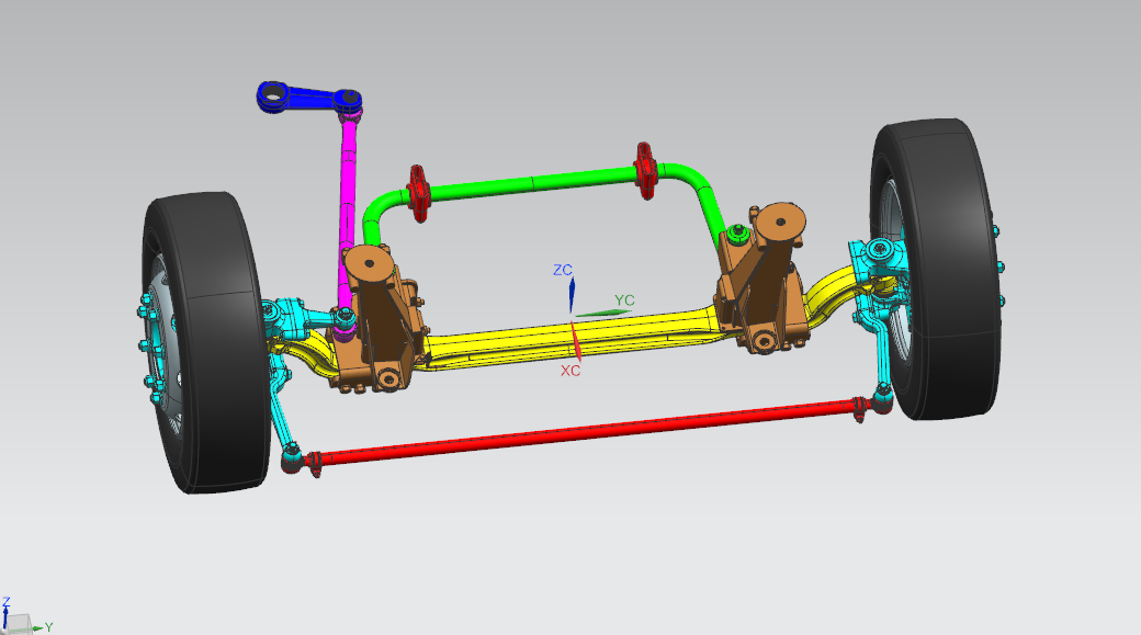 K363-轻型货车前桥总成设计[含UG三维图]