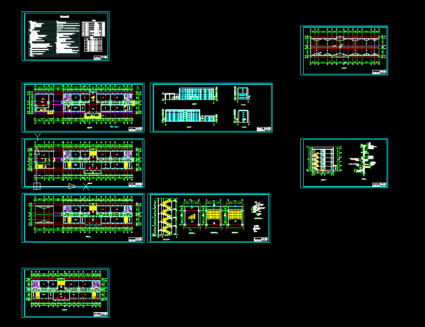 K451-新郑市附属中学公共教学楼设计-5层6016平米带阶梯教室