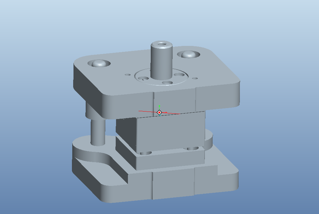 K485-镶片冲裁模仿真【含Proe三维】
