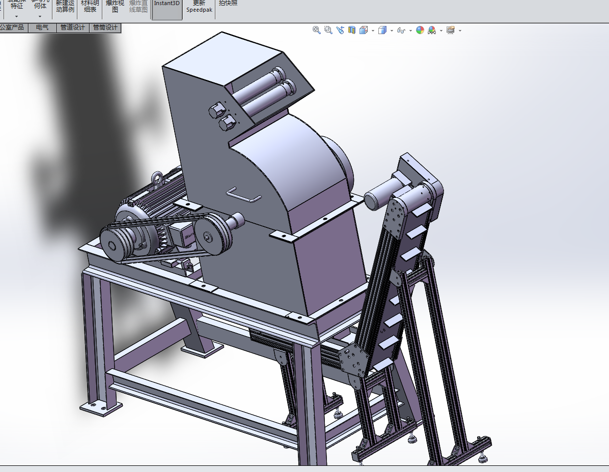 K516-小型农用饲料粉碎机设计[含SW三维图]