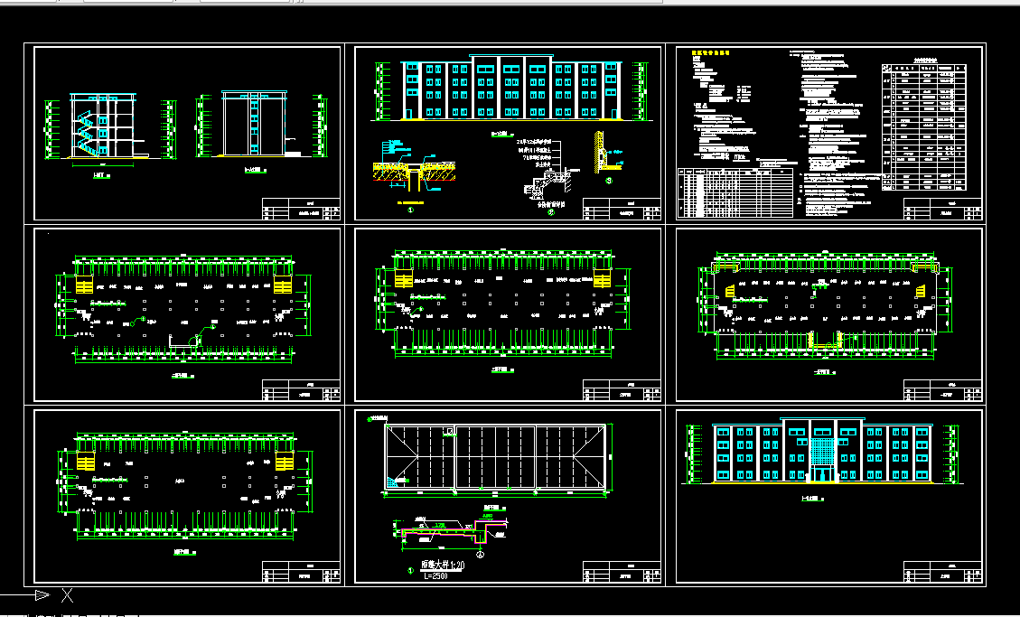 K597-四层框架结构办公楼设计-2800平米